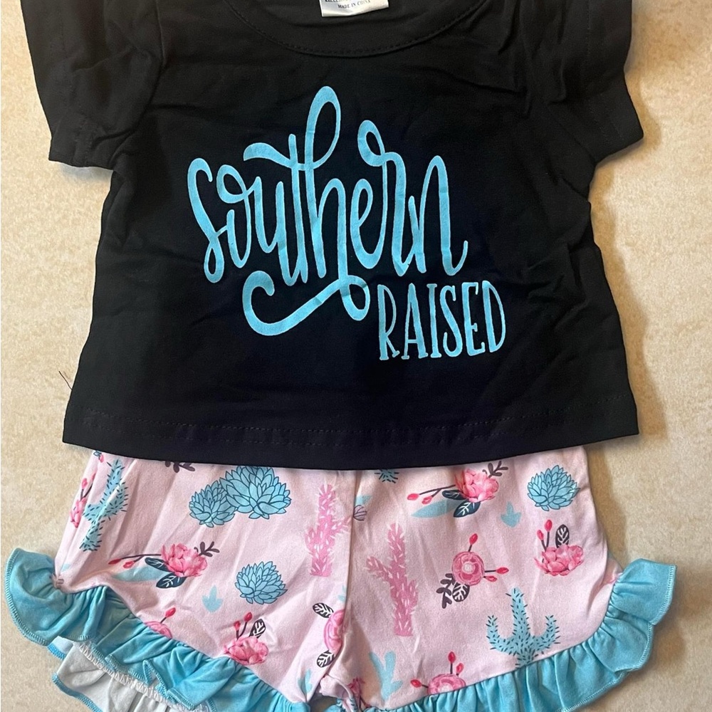 NEW “Southern Raised” Newborn 0-3 months  2 pc set